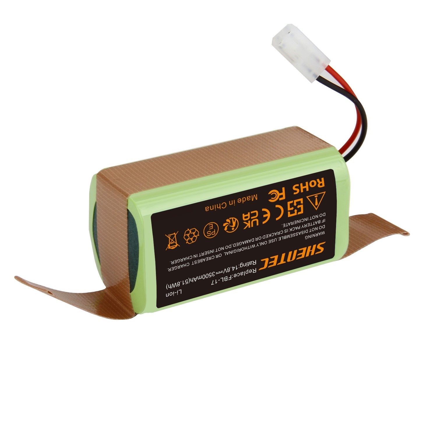 SHENTEC Batería de 14.8V 3.5Ah para Bissell EV675,2503, 2933, 2859, 3115,Bob Sweep WJ540011