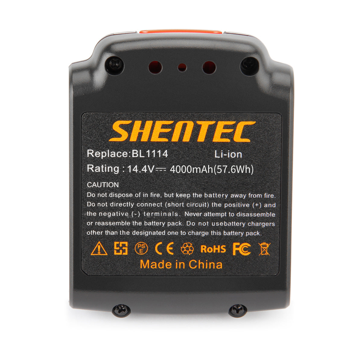 SHENTEC batería Li-ion de 14.4V 4000mAh para Black&Decker BL1114 BL1314 BL1514 LDX116 EPL148