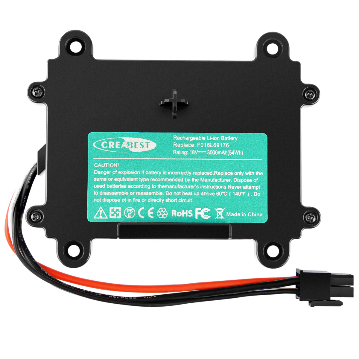 2X Batería Li-ion 3000mAh 18V para 5INR19/66 Bosch Indego 400 Indego M 700 M+ 700