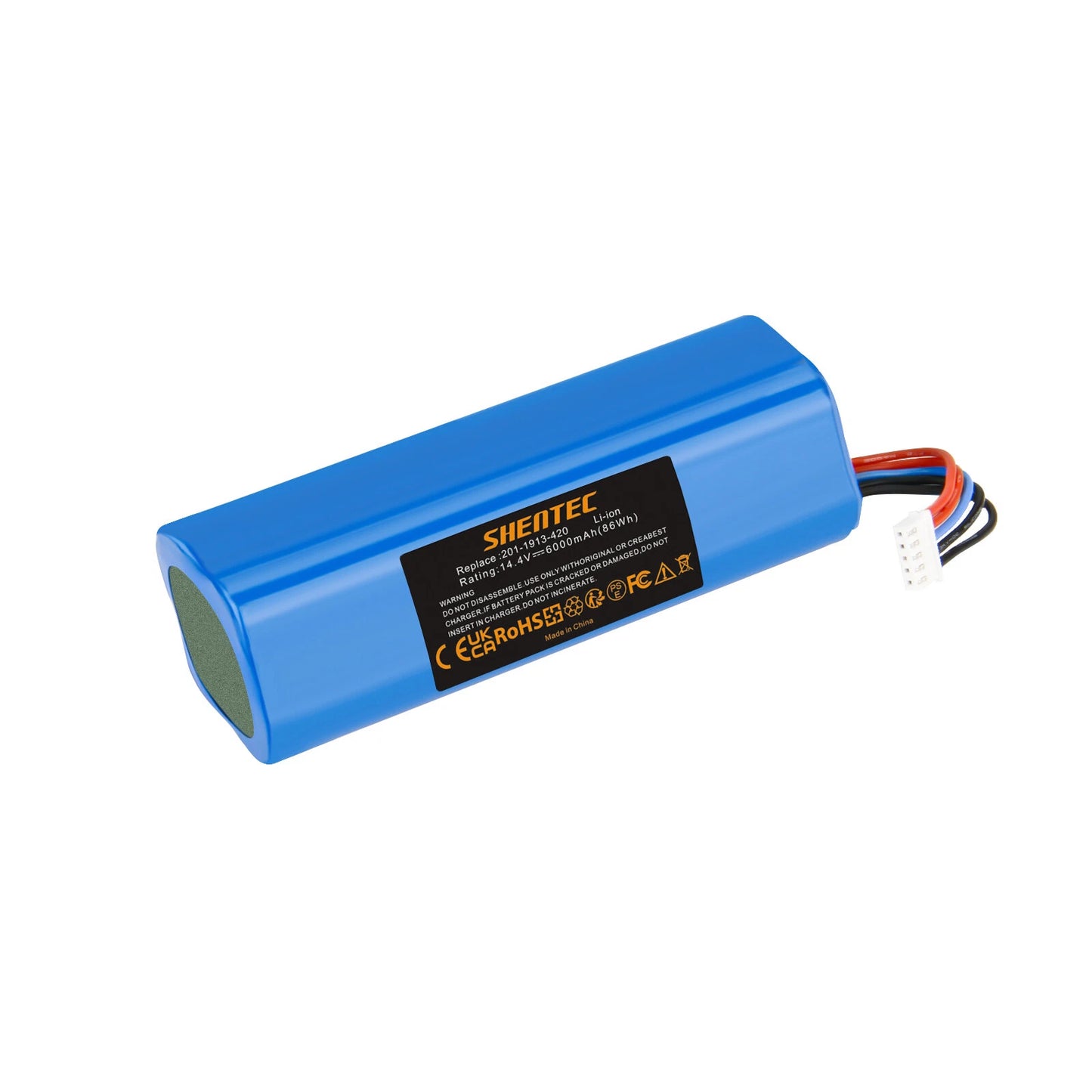 SHENTEC Batería Li-ion 2x6Ah 14.4V para Ecovacs 201-1913-4200 S10-Li-144-5200 DBX11-11/21