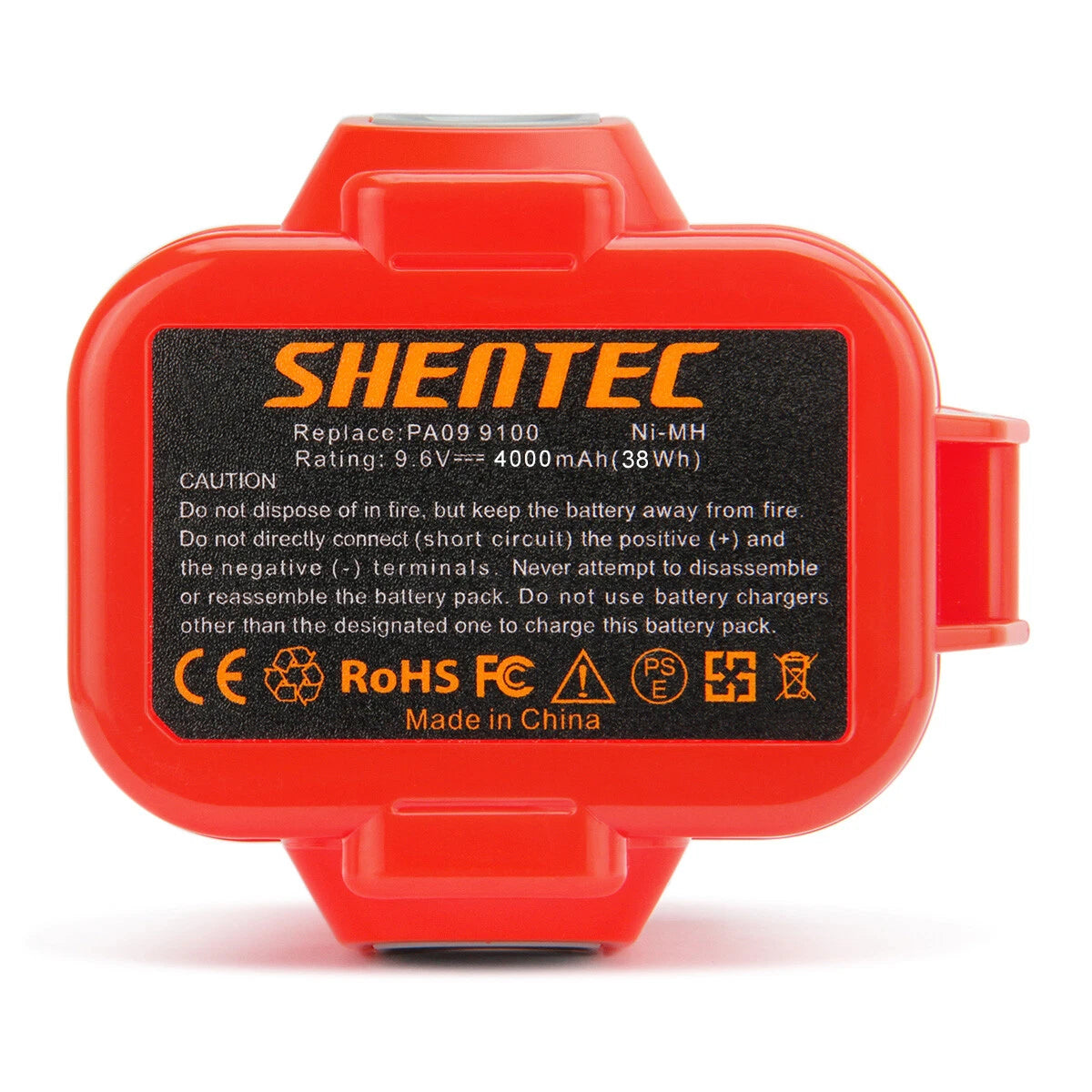SHENTEC Batería Ni-MH 4.0Ah 9.6V para Makita PA09 9100 9133 9135 9134 9122 193099-3