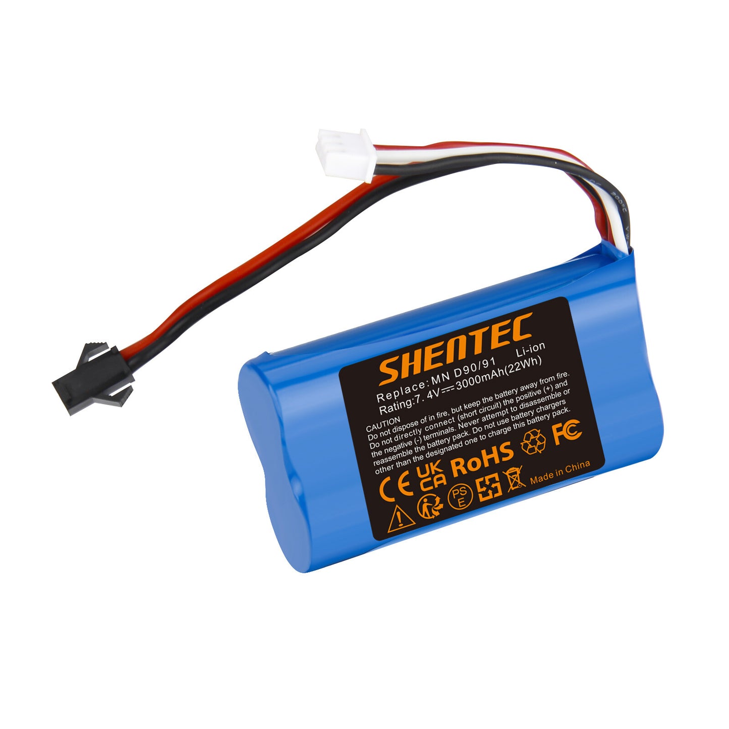 SHENTEC 3Ah 7.4V Batería Li-ion para MN D90/91 MN 99/99S Coche RC Modelo H101 H105 RC