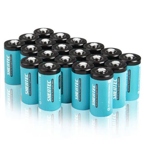 SHENTEC 20x 3V 1600mAh 123 CR123 CR123A Batería de litio para cámara de fotos DL123A
