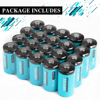 SHENTEC 20x 3V 1600mAh 123 CR123 CR123A Batería de litio para cámara de fotos DL123A