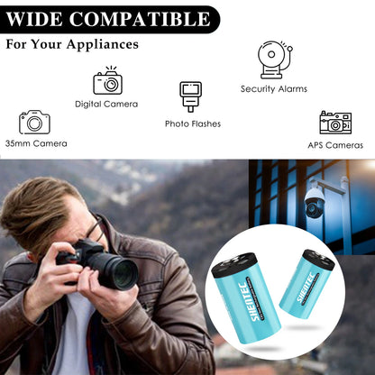 SHENTEC 20 unidades 1000mAh 3Volt CR-2 CR2 Batería de litio para DR2R DLCR2 KCR2 CR17355