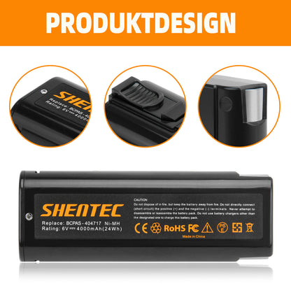 SHENTEC 2x 4AH Batería 6V para Paslode 404717 B20544E 900600 IM250 IM350 IM65 IM50