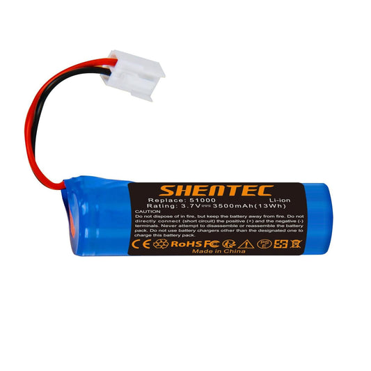 SHENTEC Batería de repuesto de iones de litio de 3,7 V y 3500 mAh para limpiacristales Leifheit Dry&Clean 51000, 51002, 51113, 51114