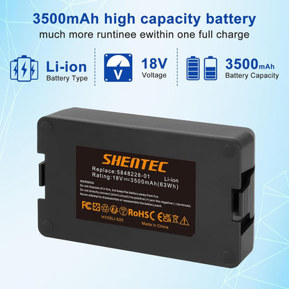 Batería de repuesto SHENTEC de ion de litio 18V para robot cortacésped de jardín Husqvarna Automower 115H 305 2020 310 2020 520 2021 520 2022 Edición limitada 2020