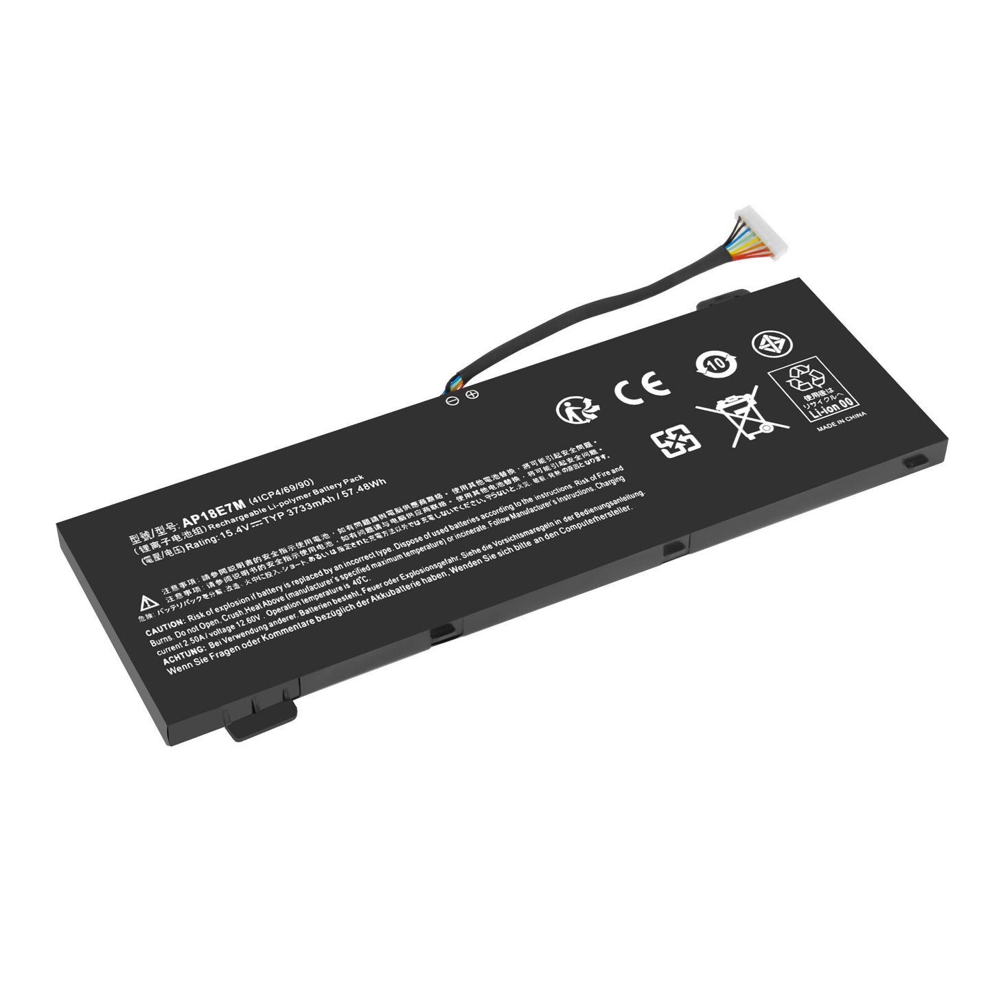 Batería de Repuesto 57Wh 15.4V AP18E8M E7M 4ICP4/70/88 para Acer Nitro 7 AN715-51 AN515-52
