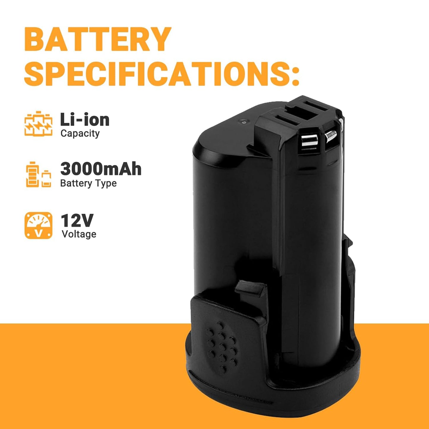 SHENTEC Batería de reemplazo de 3000mAh 12V de ion de litio compatible con Dremel