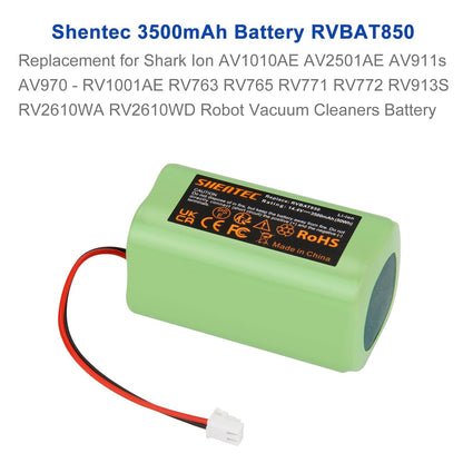SHENTEC Batería 3500mAh RVBAT850 de reemplazo para aspiradoras robot Shark Ion