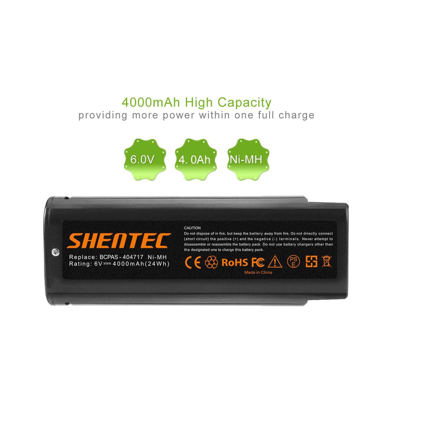 SHENTEC 2 Packs 4000mAh 6V Battery Compatible with Paslode