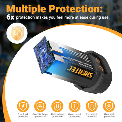 SHENTEC Batería de reemplazo 2000mAh 8V compatible con DEWALT