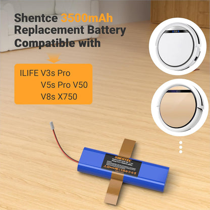 SHENTEC Batería de reemplazo 3500mAh para ILIFE V3s Pro V5s