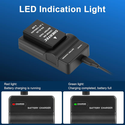 Cargador USB con pantalla LCD para batería SHENTEC EN-EL20 / EN-EL20a para Nikon Coolpix