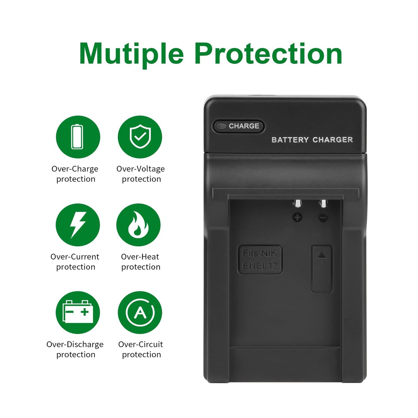 Cargador SHENTEC para batería Li-ion EN-EL12 EL12 para Nikon Coolpix