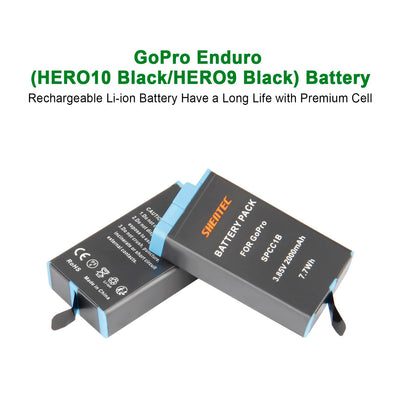 SHENTEC 3.85 V, 2000 mAh Li-Ion para batería GoPro Enduro