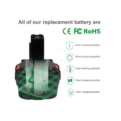 SHENTEC Batería Ni-MH 12V de reemplazo para Bosch