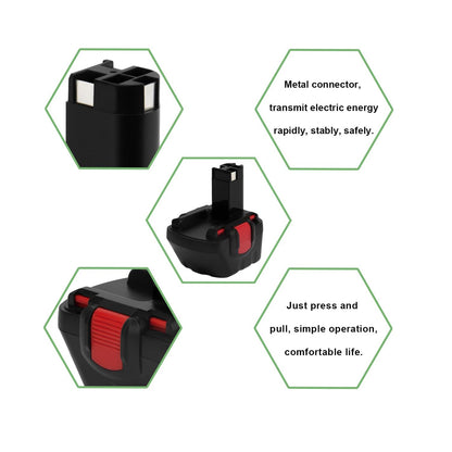 SHENTEC Batería Ni-MH 12V de reemplazo para Bosch