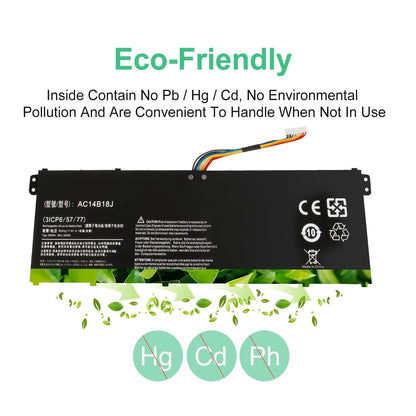 Batería SHENTEC 11.4 V 36Wh para Acer Aspire AC14B18J AC14B8K AC14B3K