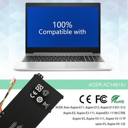 Batería SHENTEC 11.4 V 36Wh para Acer Aspire AC14B18J AC14B8K AC14B3K