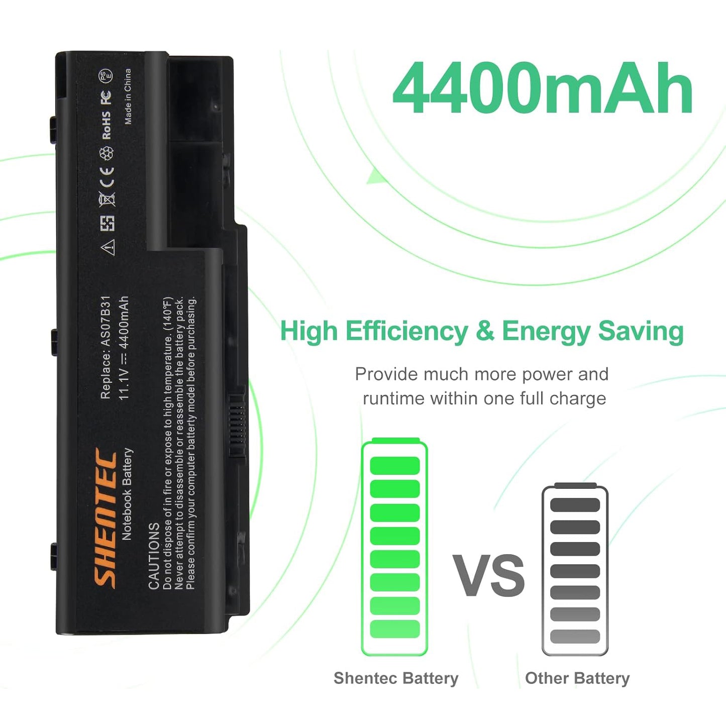 Batería SHENTEC AS07B31 AS07B61 AS07B32 AS07B42 para Acer Aspire