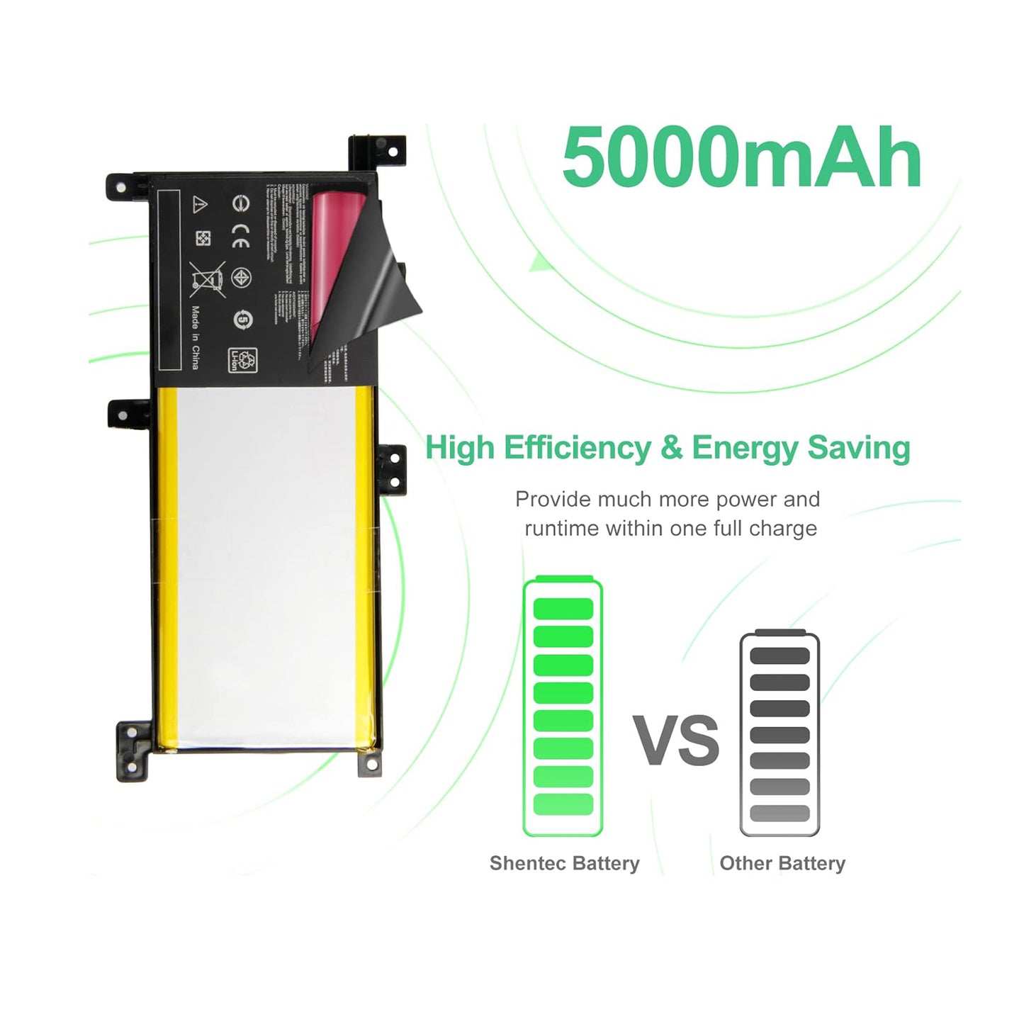 Batería SHENTEC 7.6V 38Wh C21N1509 para Asus Vivobook