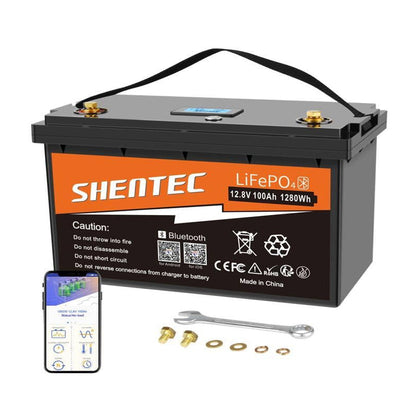 SHENTEC LiFePO4 12V 100Ah Batería recargable de litio