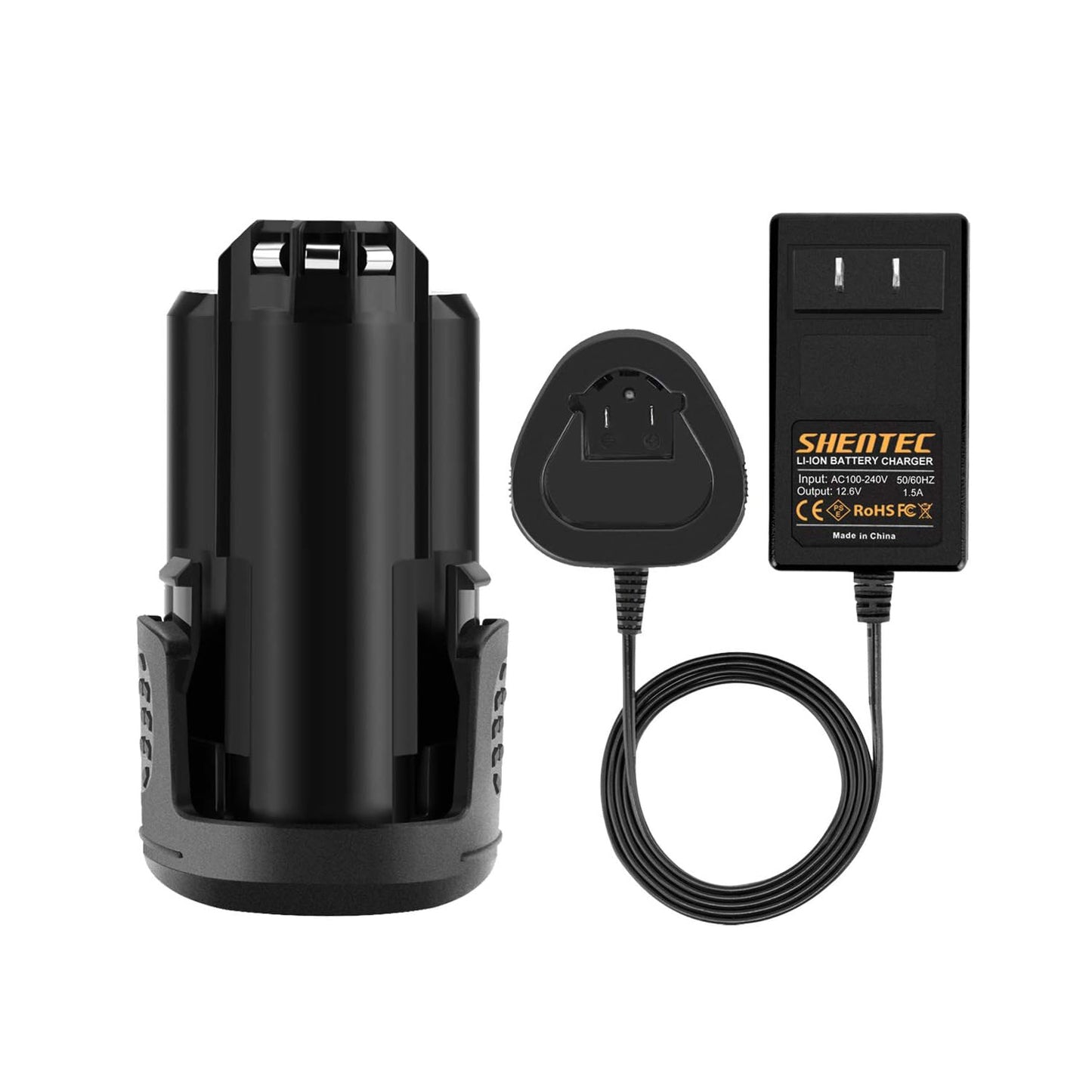 Batería de iones de litio SHENTEC 3000ｍAh 12V compatible con Dremel (Incluye cargador 12V)