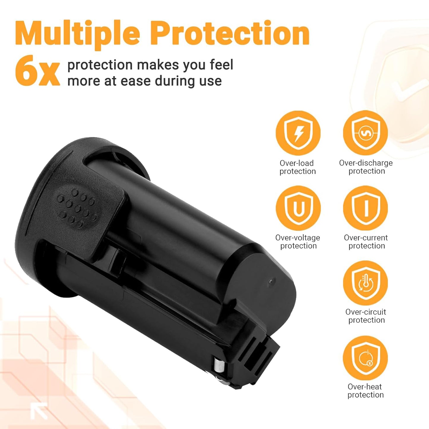 Batería de iones de litio SHENTEC 3000ｍAh 12V compatible con Dremel (Incluye cargador 12V)