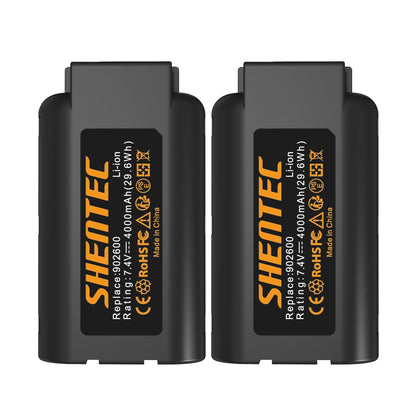 SHENTEC Paquete de 2 baterías 7.4V 4.0Ah compatibles con Paslode