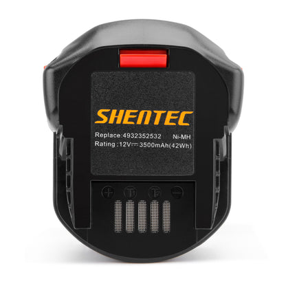 SHENTEC Batería de repuesto Ni-MH 12V 3.5AH para AEG B1214G BS12G BS12X 4932352532 4932399697 4932399696