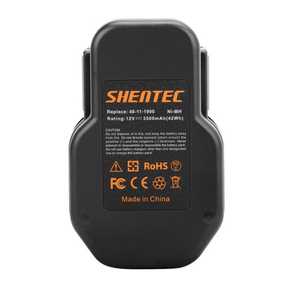 SHENTEC Batería De Reemplazo Ni-MH 12V 3500mAH Para AEG M1230 YTB001 MXM12 BS2E12T 4932353639