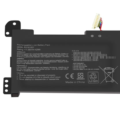 Batería para ASUS VivoBook S510UQ X510UR-3B X510UN-1A X510UQ-3F 42W B31Bi9H B31N1637