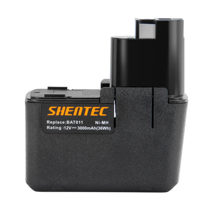 SHENTEC Batería Ni-MH 12V 3.0AH para Bosch BAT011 H1214N 2607335054 2607335055 2607335071