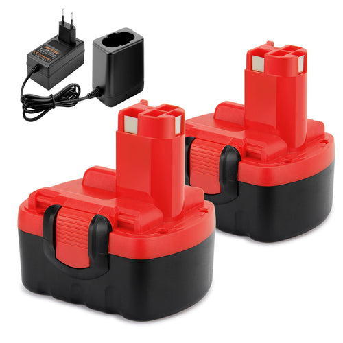 txt
Kit de 2 baterías + cargador SHENTEC 14.4V para Bosch BAT040 BAT140 BAT038 2607335276