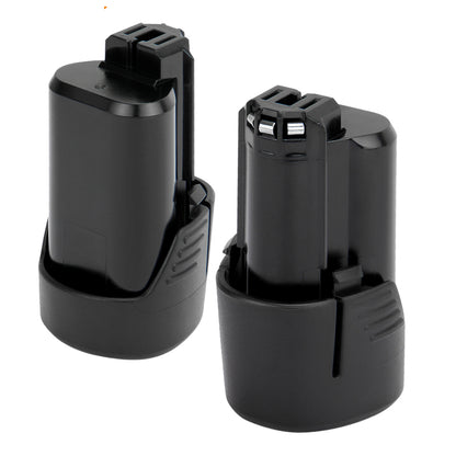 SHENTEC 2X 3.0AH 10.8V Batería de repuesto Li-ion para Bosch BAT411 BAT413 GSR GDR GWI GSA GMF