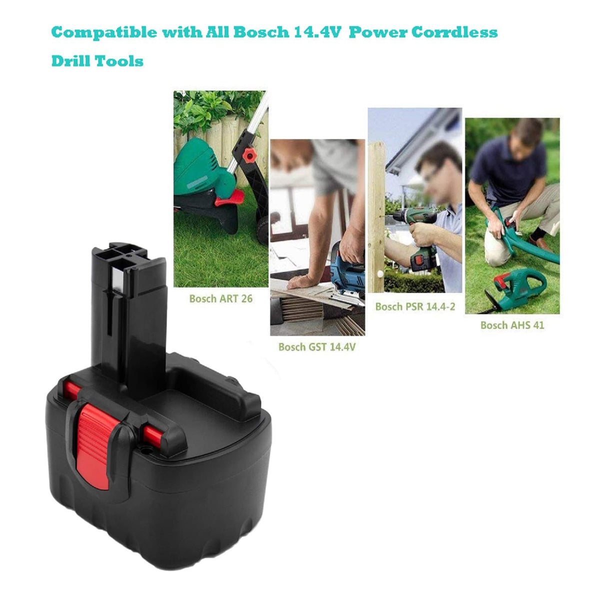 SHENTEC Batería de repuesto Ni-MH 14.4V 3.5Ah compatible con BAT038 BAT040 BAT041 BAT140 BAT159 2607335263 2607335264 2607335275 2607335276 2607335385