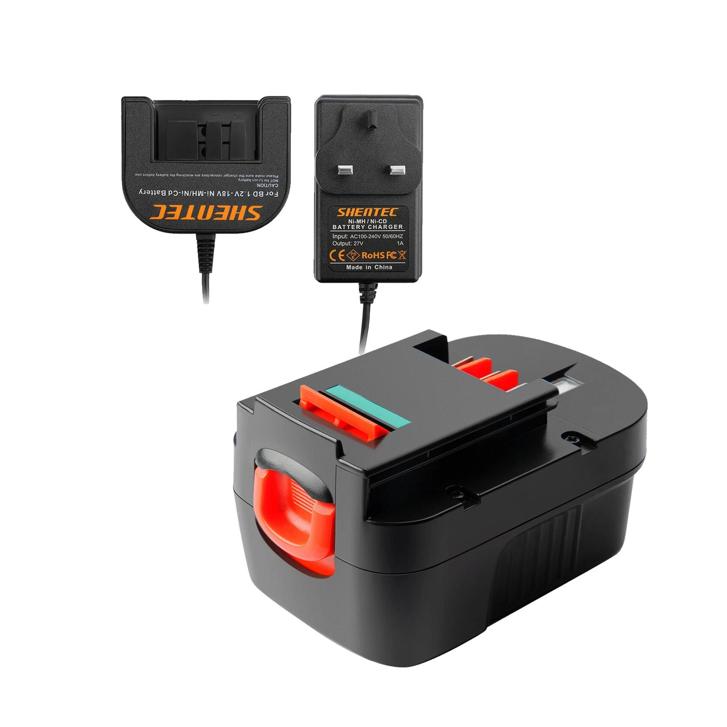 Cargador de batería Ni-MH SHENTEC 4.0Ah 14.4V para Black & Decker A14 B-8316