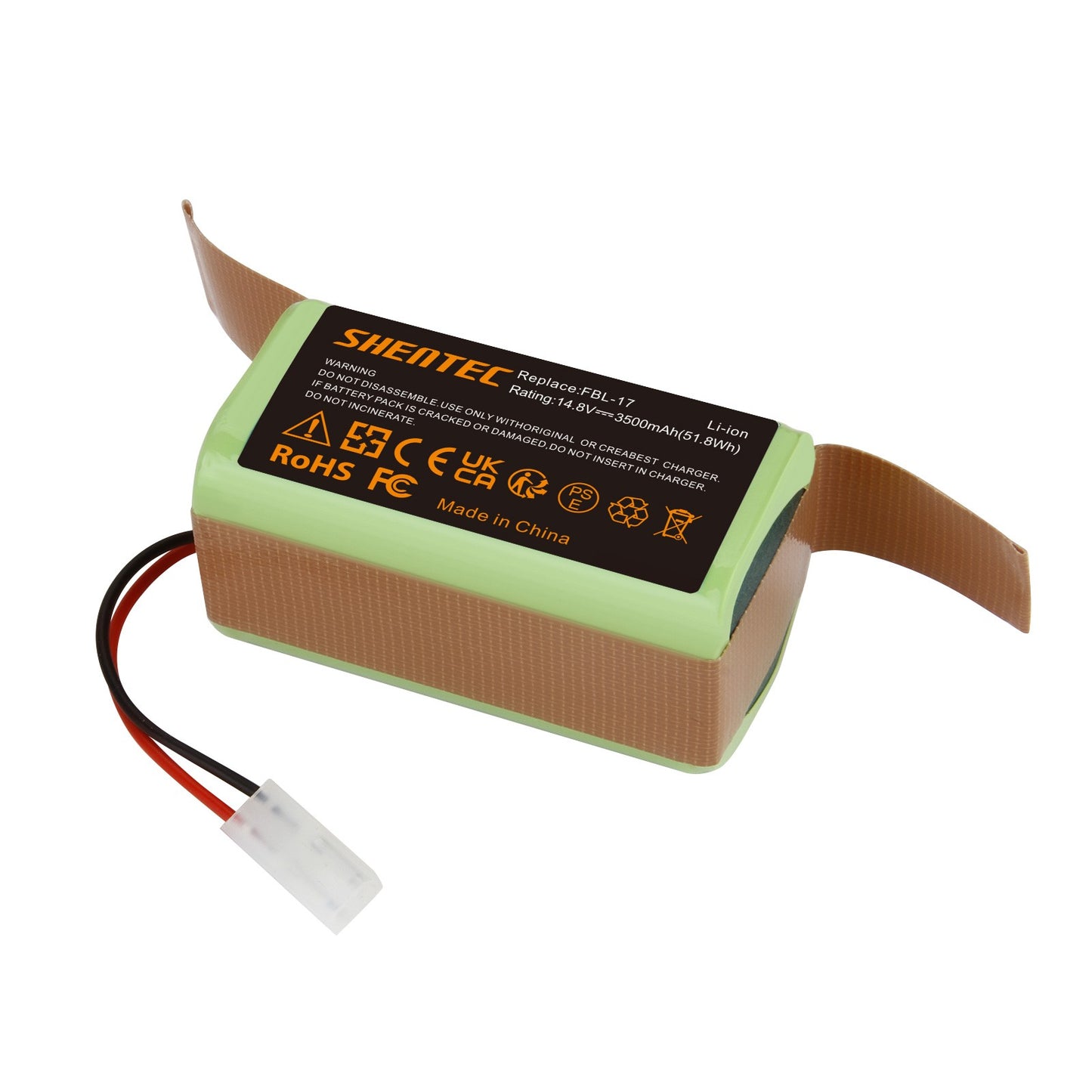 SHENTEC Batería de 14.8V 3.5Ah para Bissell EV675,2503, 2933, 2859, 3115,Bob Sweep WJ540011