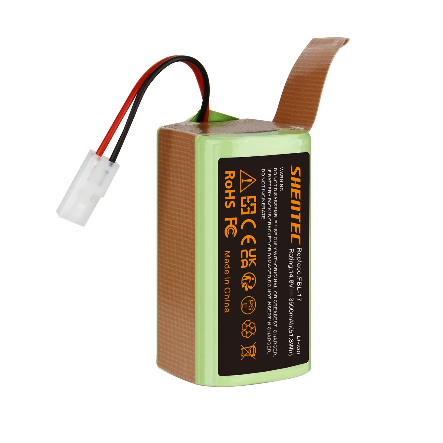 SHENTEC Batería de 14.8V 3.5Ah para Bissell EV675,2503, 2933, 2859, 3115,Bob Sweep WJ540011