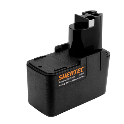 SHENTEC Batería Ni-MH de 9.6V 3500mAh para Bosch BAT001 BH-974N PSR GSR GSB PSB GBM 9.6VES-2
