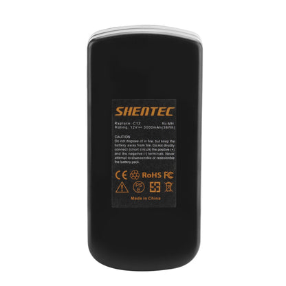 Batería Ni-MH SHENTEC de 3.5Ah 12V para Festool C12 C12LI T12+3 BPC12 BPS12C BPS12S