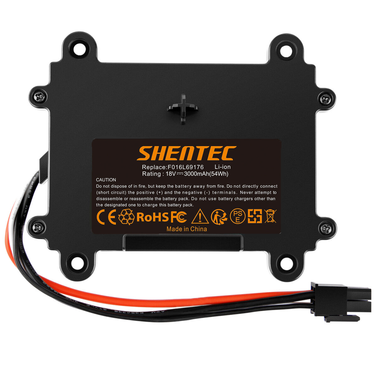 SHENTEC 3.0Ah 18V Li-ion Batería para Bosch Indego F016L69176 F016104898 5INR19/66 S+400