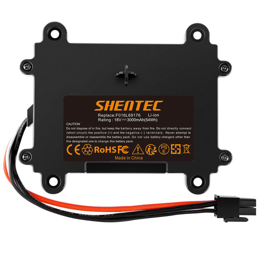 SHENTEC 3.0Ah 18V Li-ion Batería para Bosch Indego F016L69176 F016104898 5INR19/66 S+400