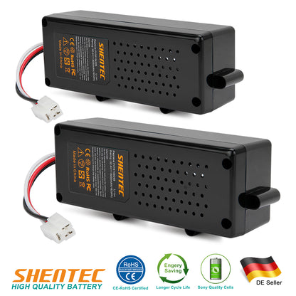 SHENTEC Pack de 2 Baterías Li-ion 32.4V 5.0Ah para Bosch Indego F016104299 Indego 800 1000 1200 3600