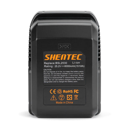 6.0Ah 25.2V Batería de iones de litio para Hitachi DH25DL DH25DAL BSL2530 328034