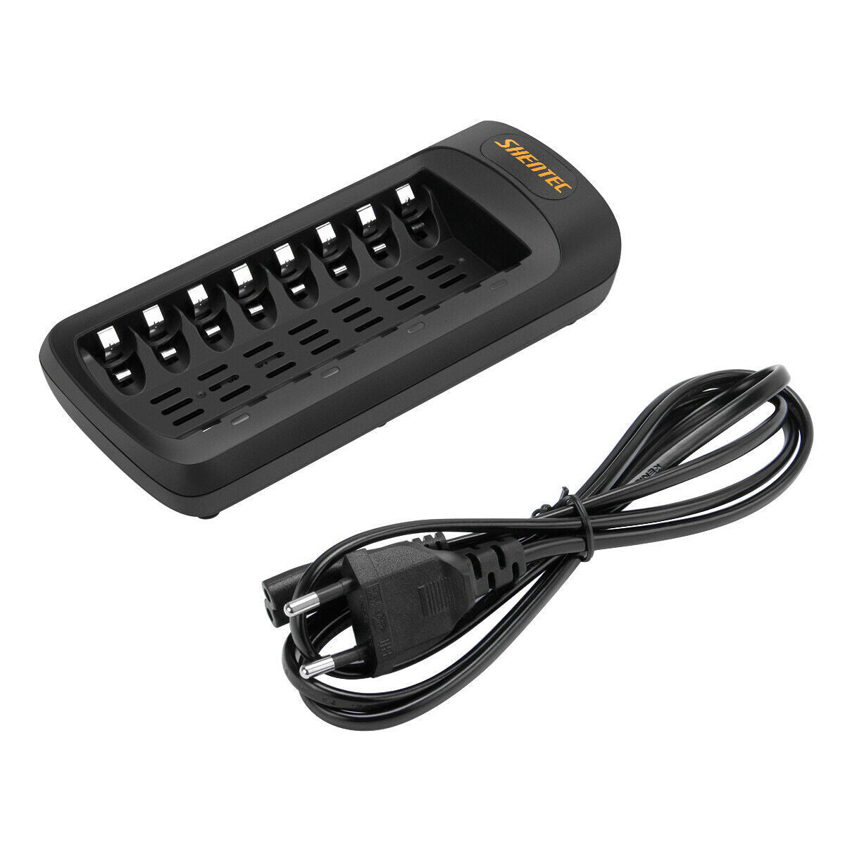 SHENTEC Cargador LED inteligente para 8 baterías recargables AA/AAA Ni-MH/Ni-Cd