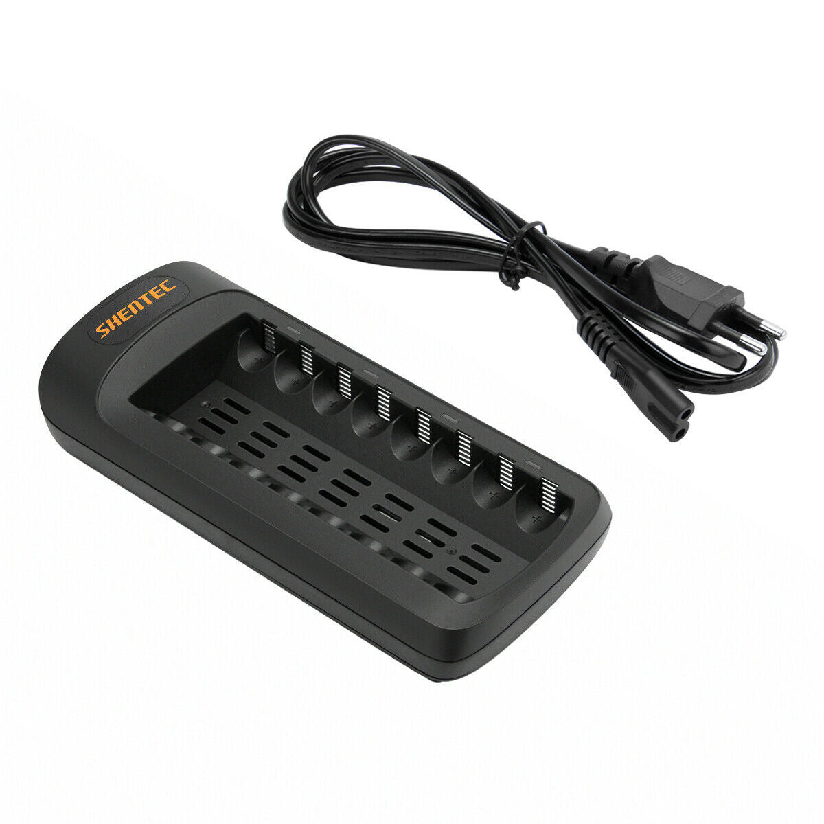 SHENTEC Cargador LED inteligente para 8 baterías recargables AA/AAA Ni-MH/Ni-Cd