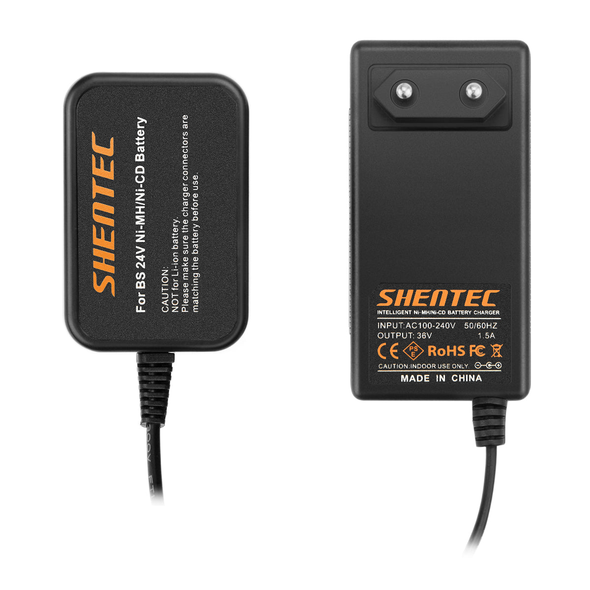 SHENTEC Cargador de baterías Ni-MH/CD 7.2V-24V para Bosch BAT040 BAT045 BAT240 GDS GSR GS PSB